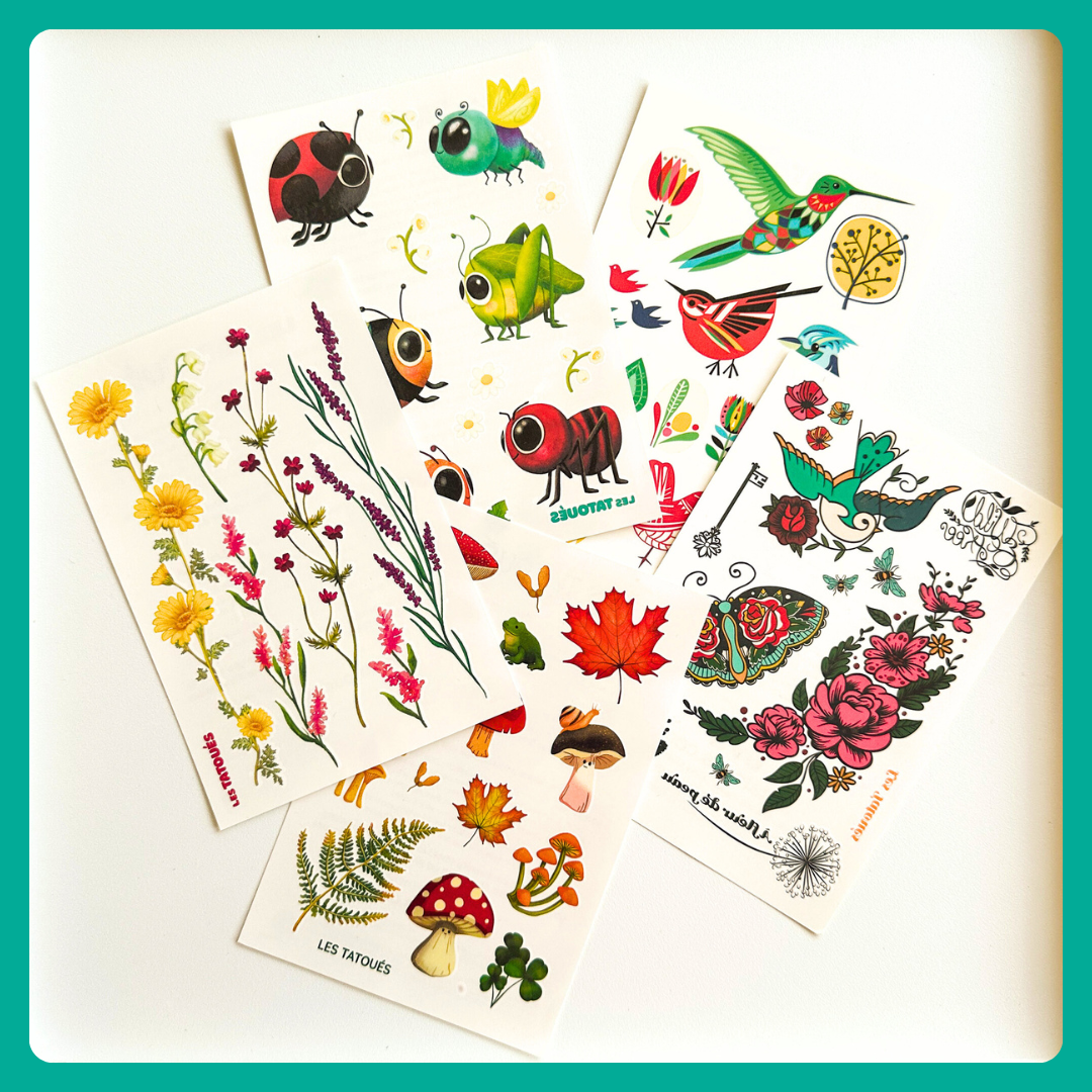 Le kit la nature - tatouages temporaires
