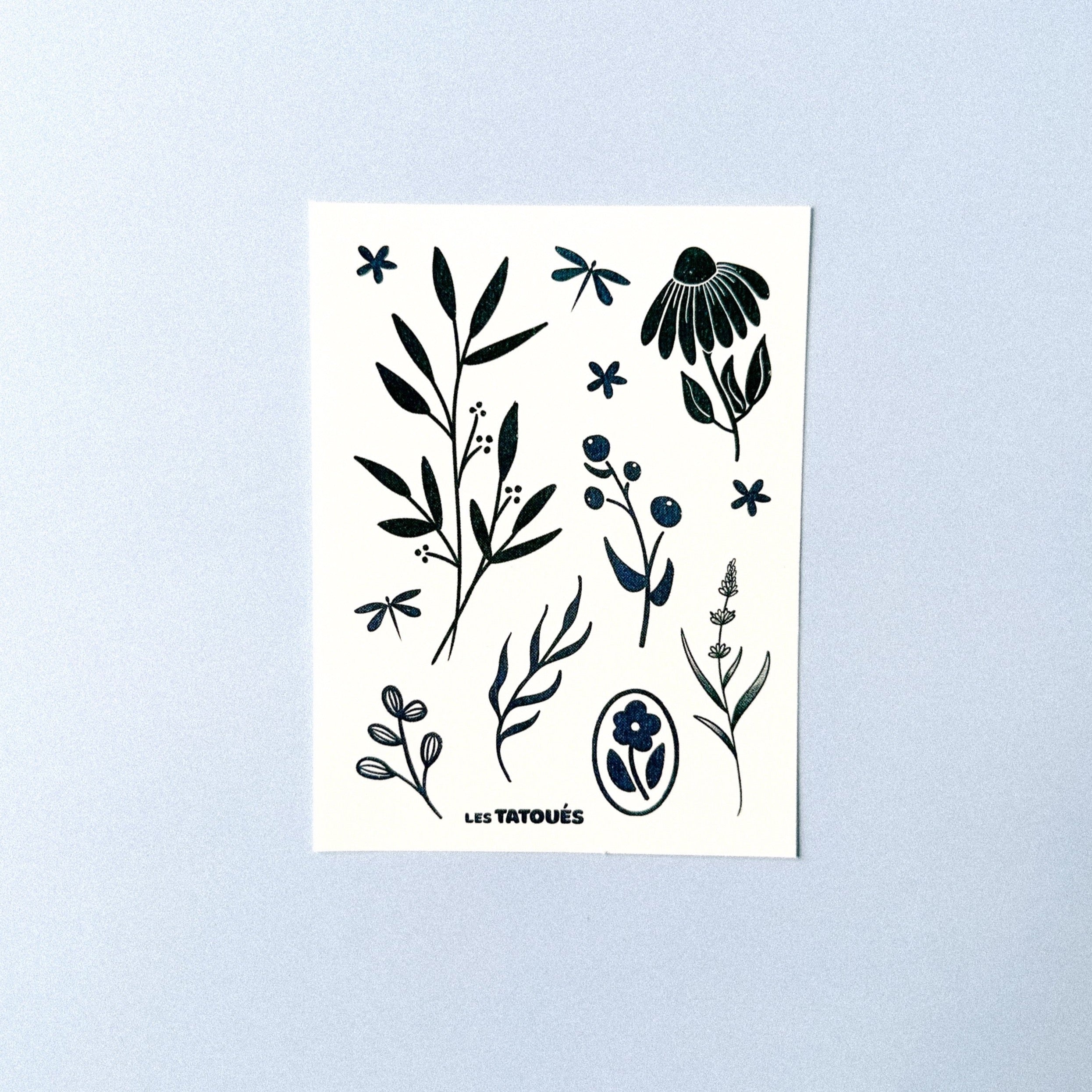 tiny tats- mini tatouages temporaires de fleurs