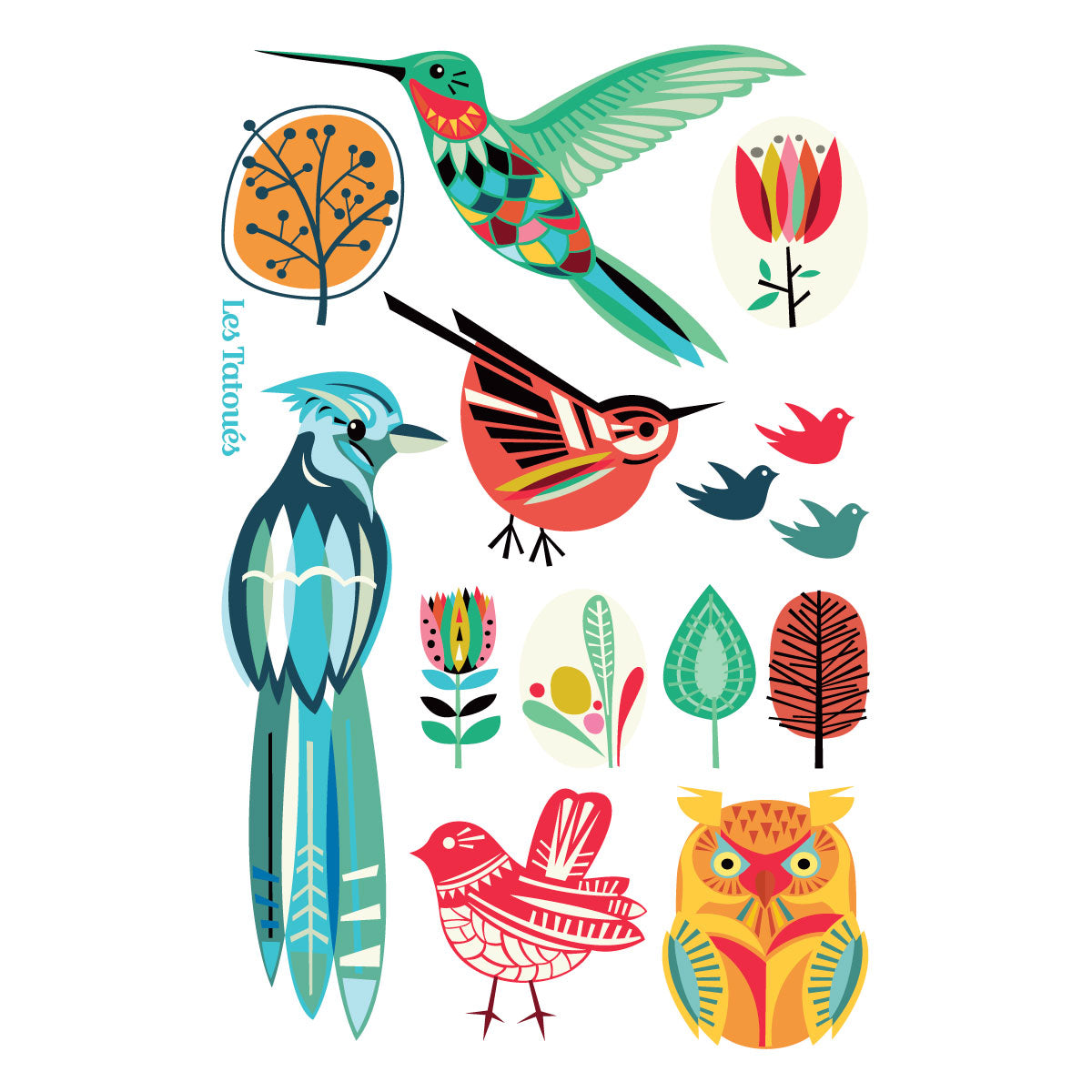 Les oiseaux tatouages temporaires- Les Tatoués