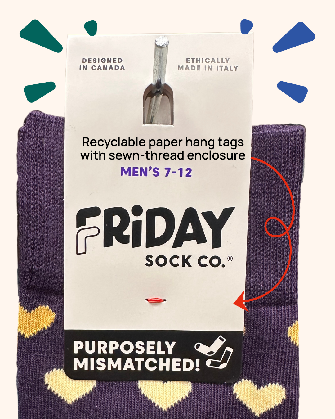 Friday Sock Co. - Chaussettes Scènes de Hockey Drôles pour Hommes