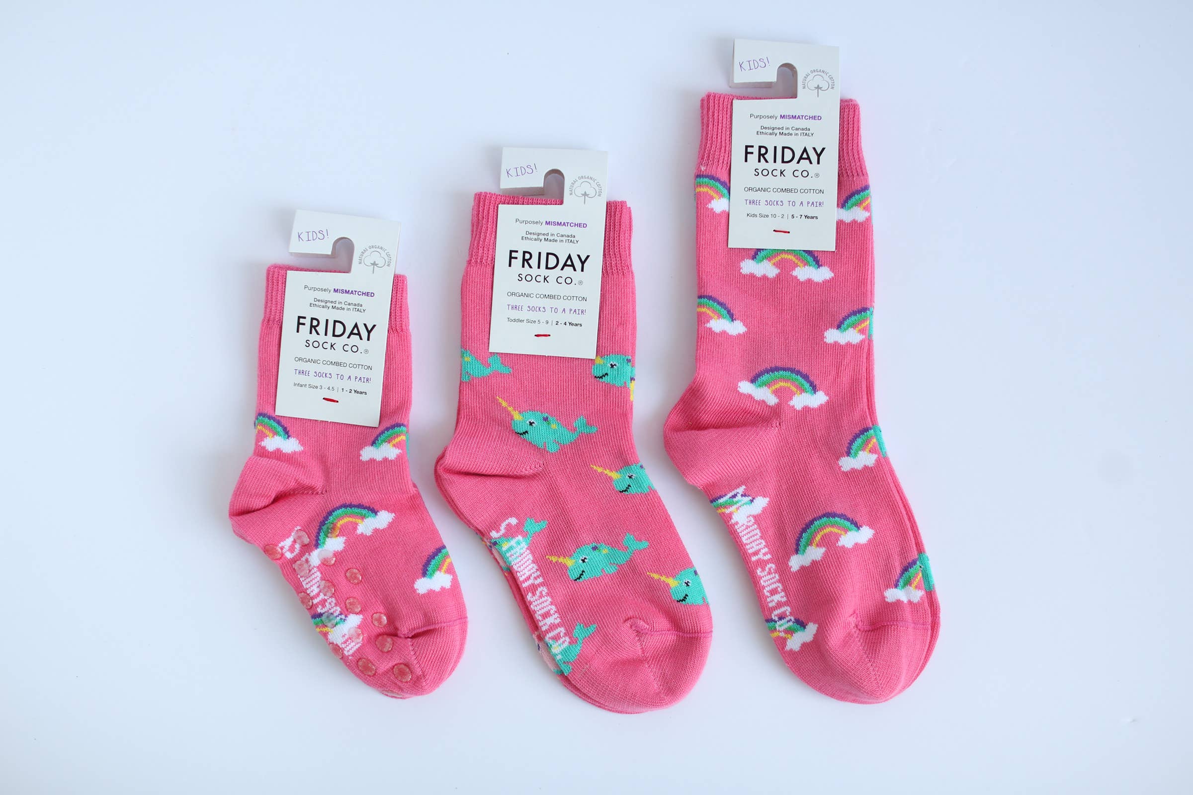 Friday Sock Co. - Chaussettes pour enfants | Licorne et narval