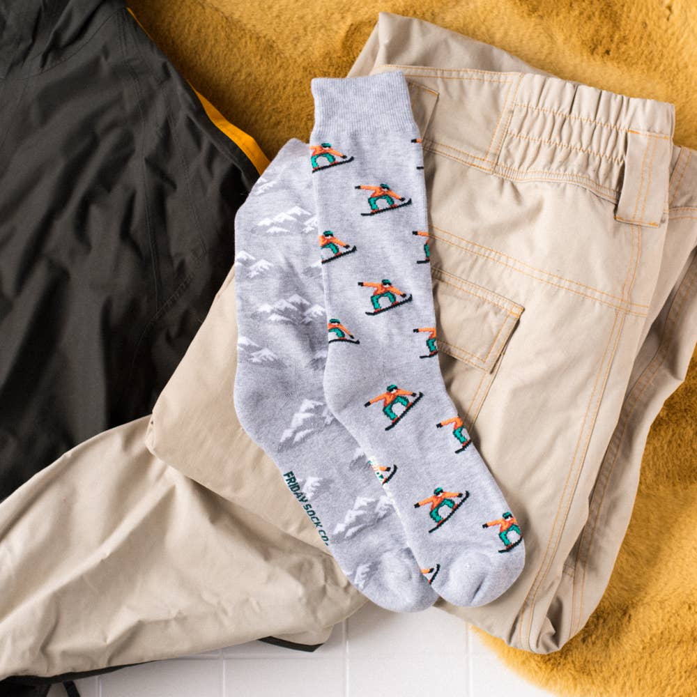Friday Sock Co. - Chaussettes dépareillées pour hommes de montagne et de snowboard.