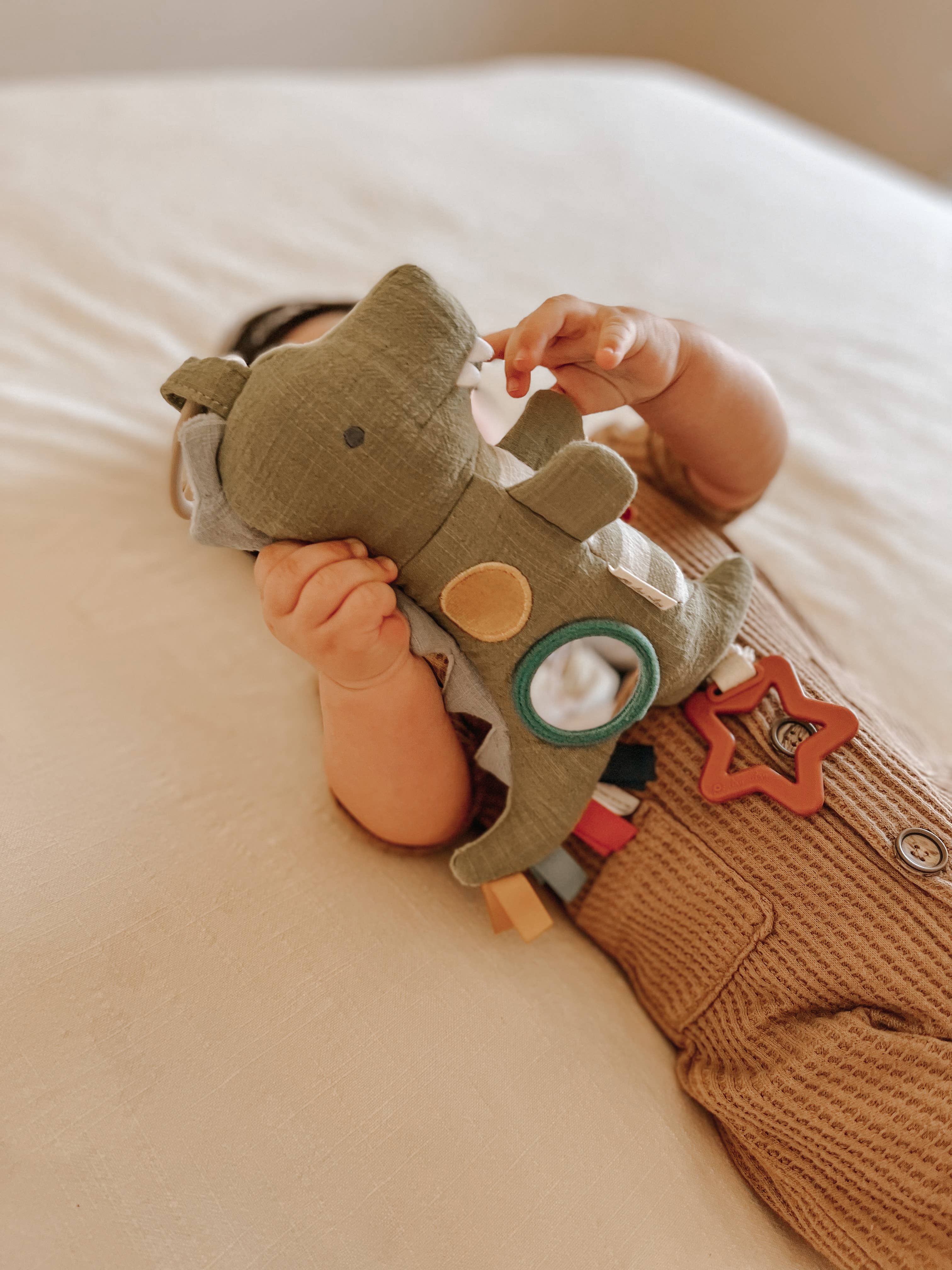 Dinausore ou champignon jouet d'éveil pour bébé Itzy Ritzy -  Bitzy Traveler™