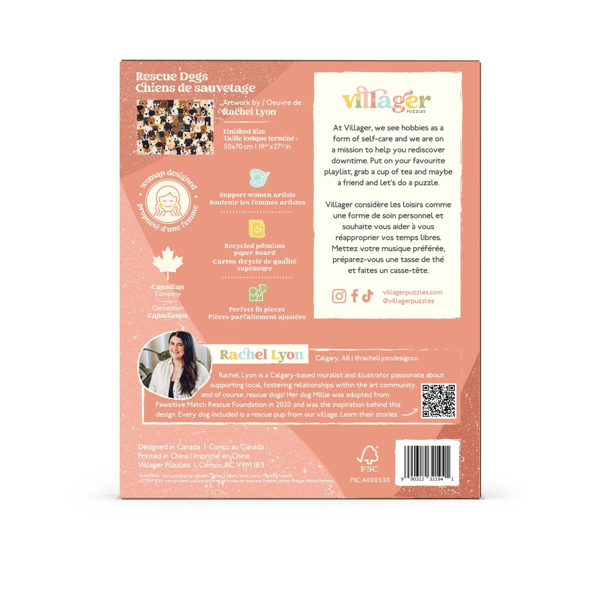 Villager Puzzles - Chiens de sauvetage | Puzzle de 1000 pièces | Conçu au Canada