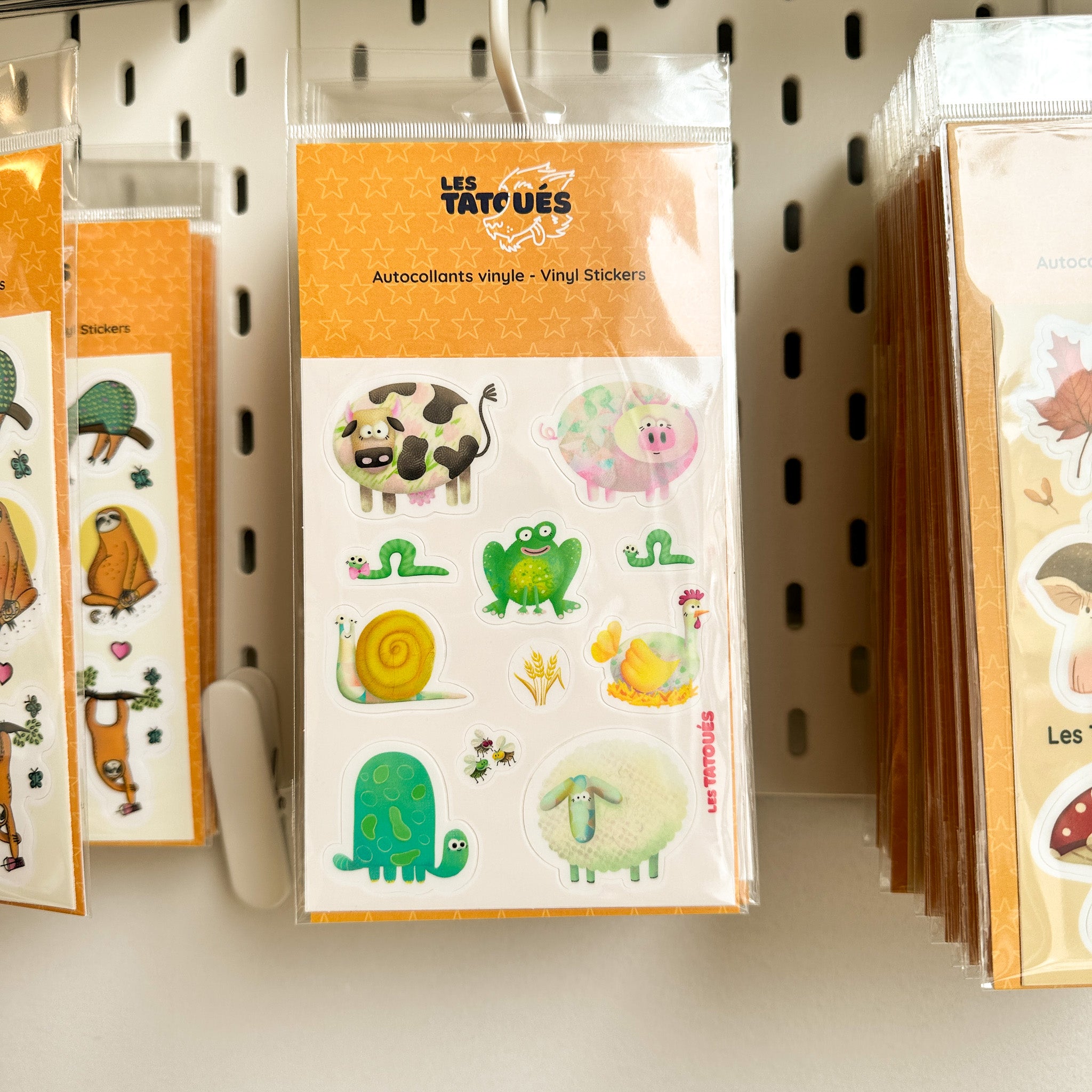 Autocollant vinyle des animaux de la ferme