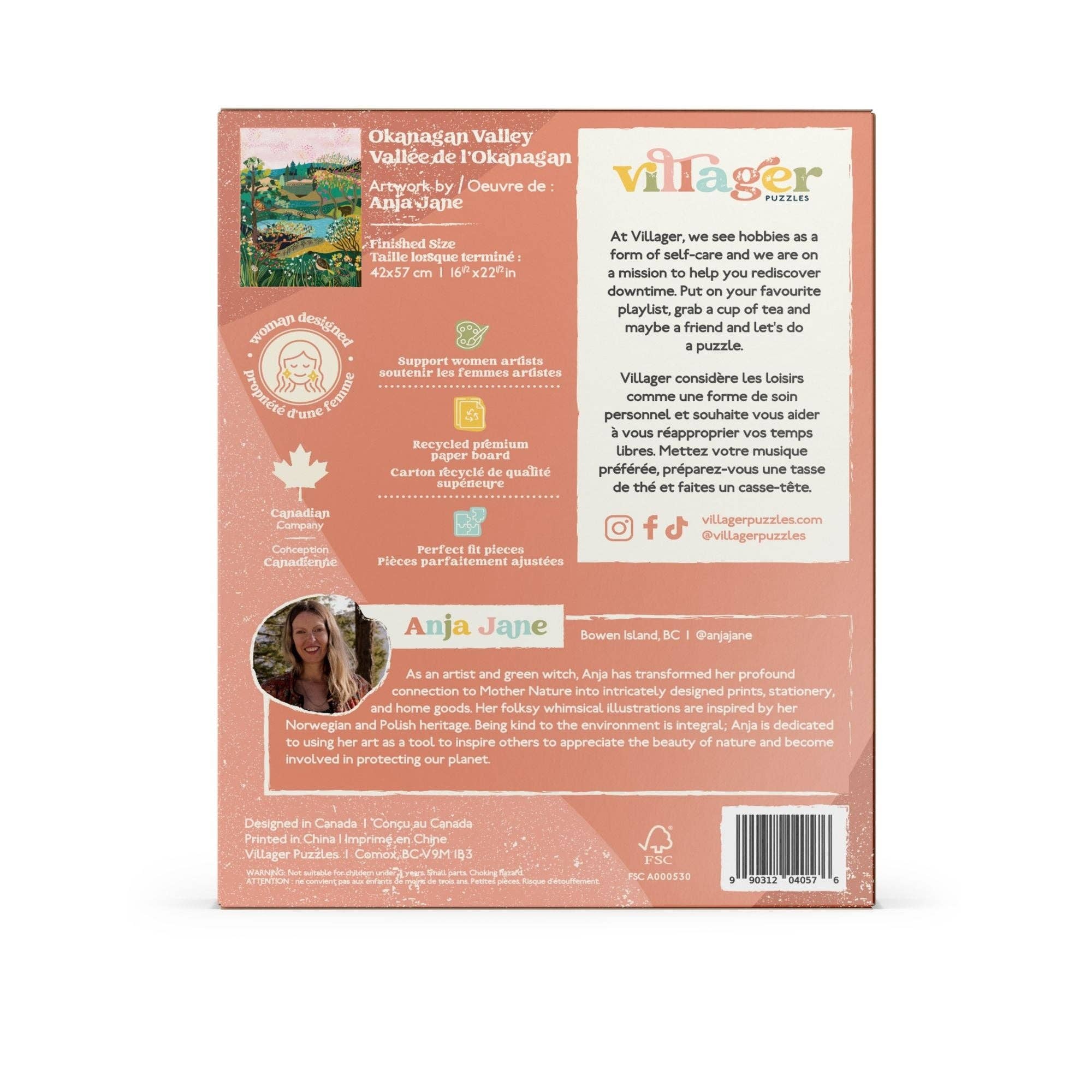 Villager Puzzles - Casse-tête de 500 pièces de la vallée de l'Okanagan | Conçu au Canada