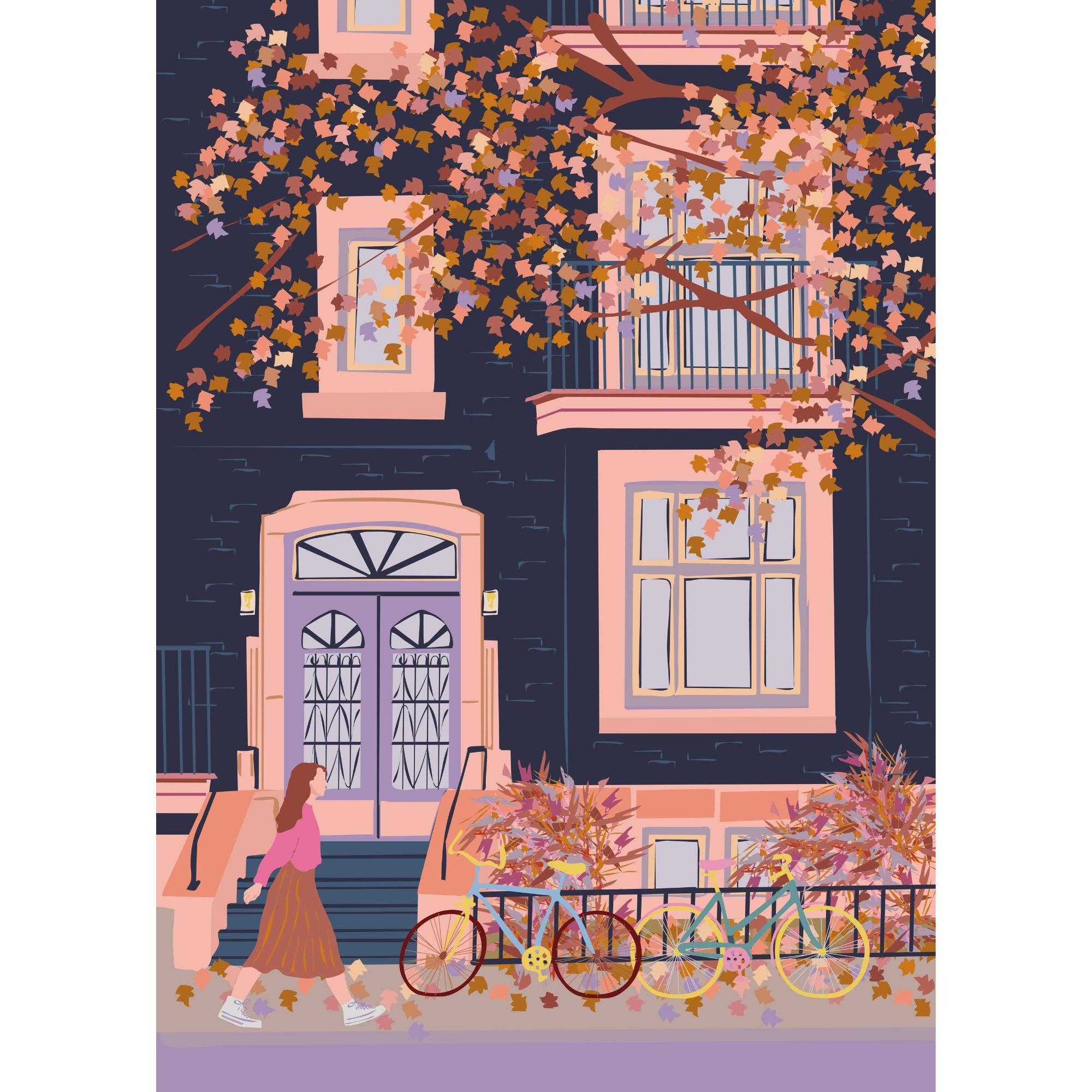 Villager Puzzles -L'automne à Montréal | Casse-tête de 1000 pièces | Conçu au Canadaa