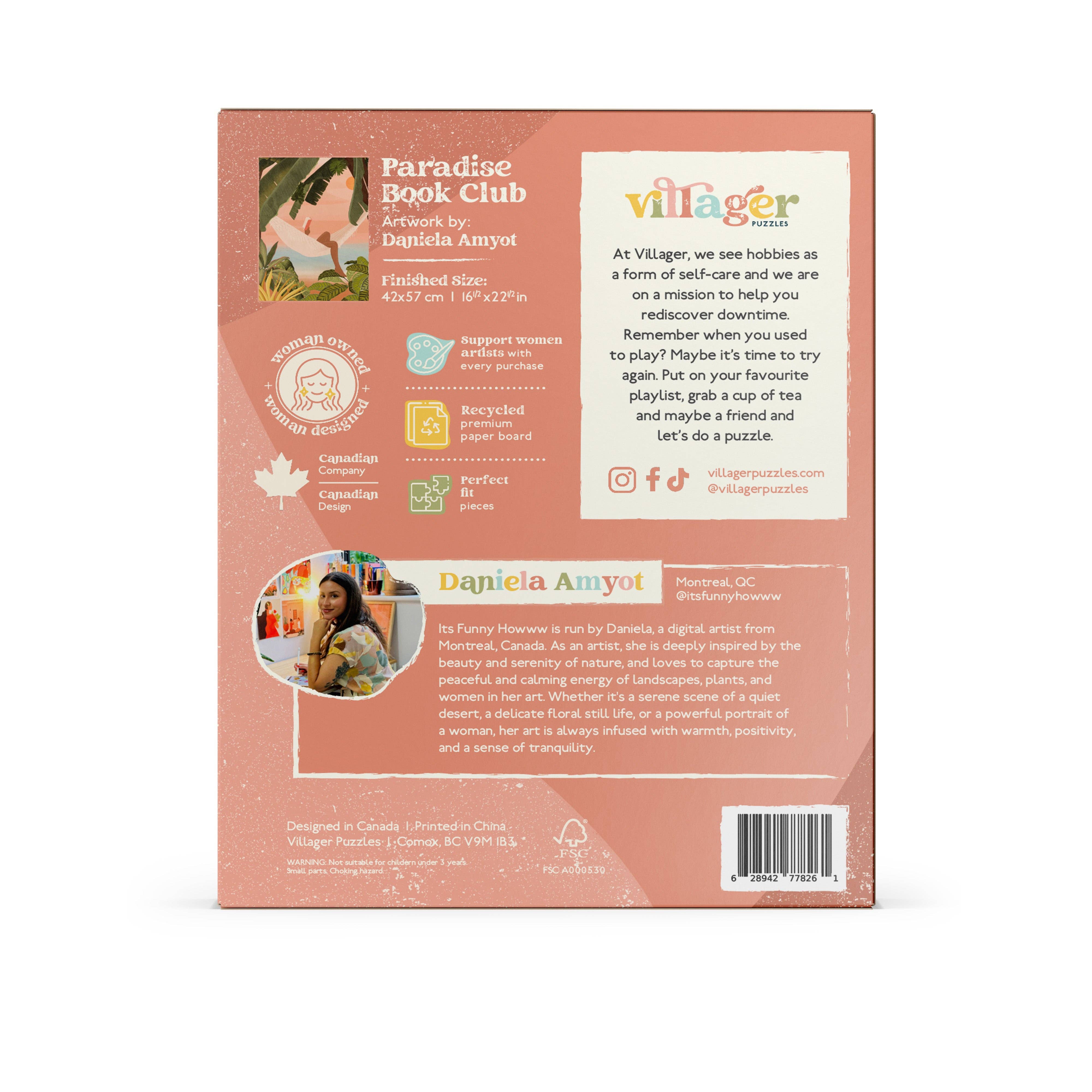 Villager Puzzles – Casse-tête Club de lecture 500 pièces pour adultes | Conçu au Québec