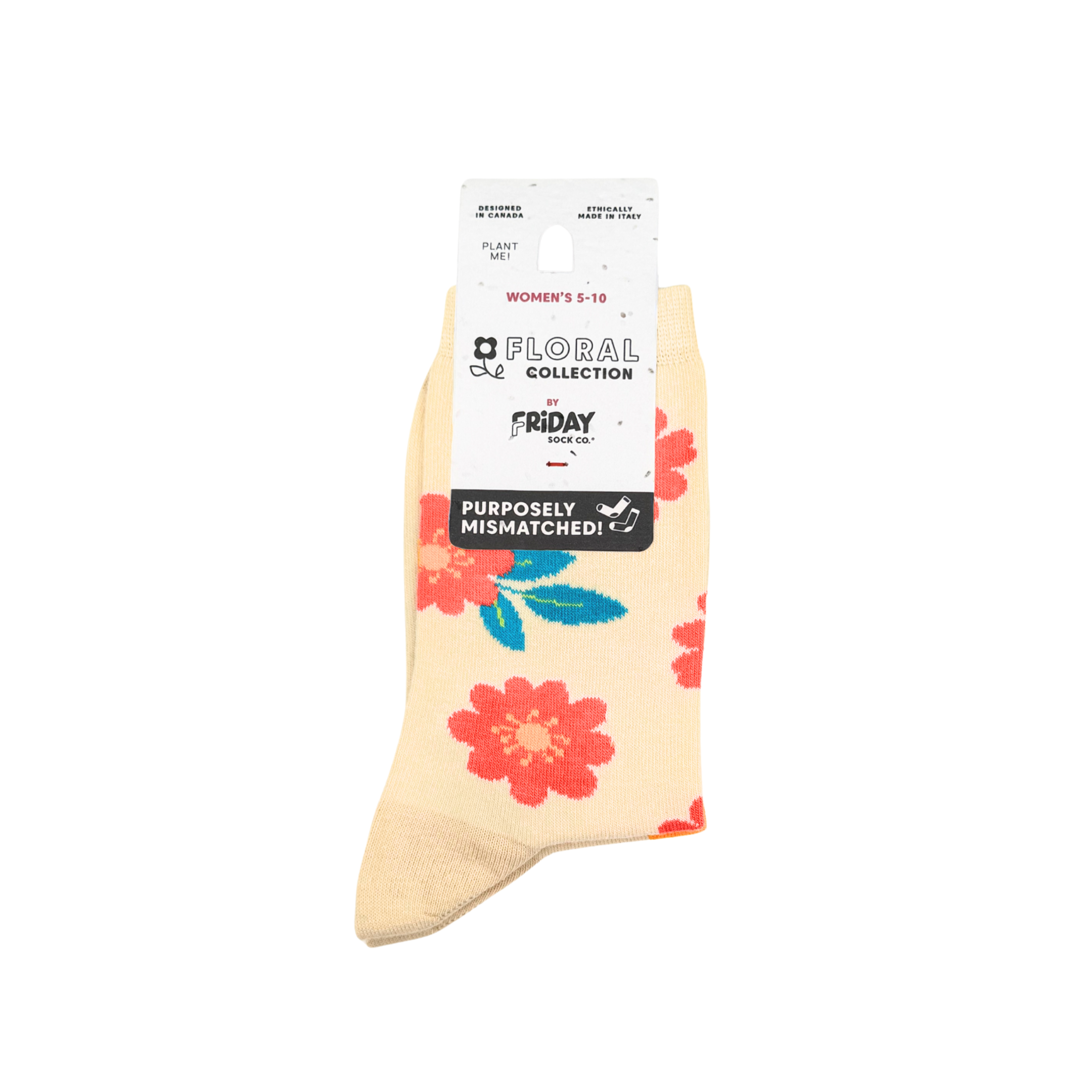 Friday Sock Co. - Chaussettes dépareillées amusantes pour femmes - Cadeau floral